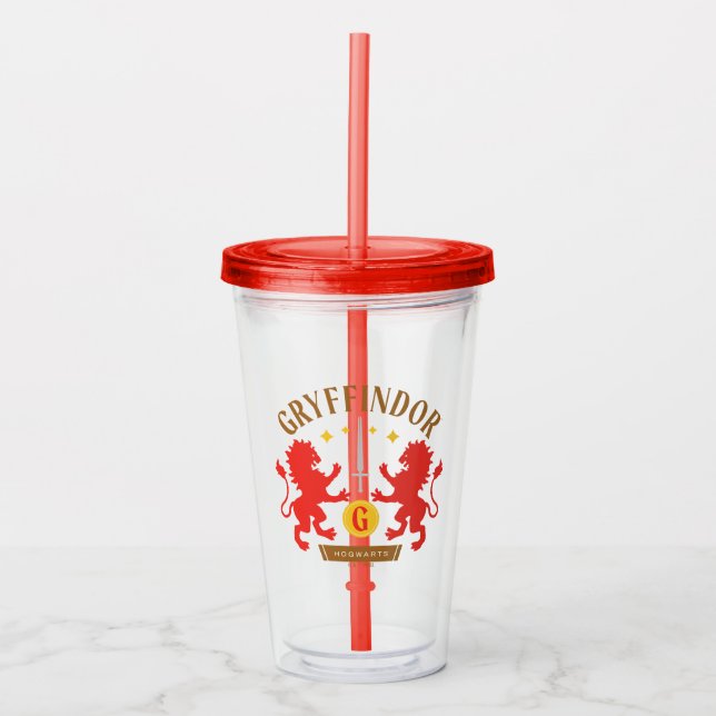 GRYFFINDOR™ House Double Lion Sword Graphic Acryltrinkbecher (Vorderseite)