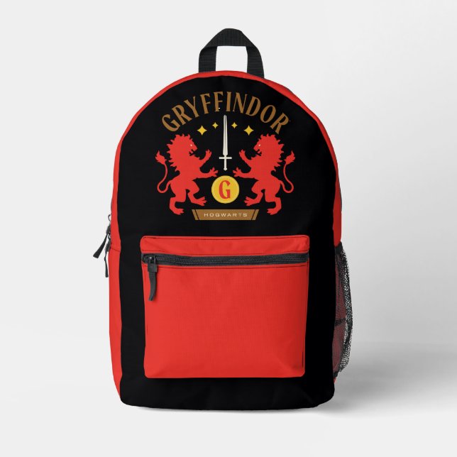 GRYFFINDOR™ House Double Lion Sword Graphic Bedruckter Rucksack (Vorderseite)