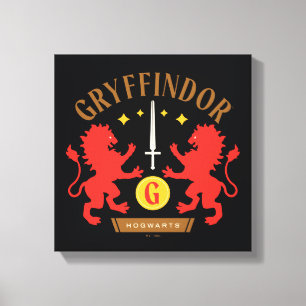 GRYFFINDOR™ House Double Lion Sword Graphic Leinwanddruck