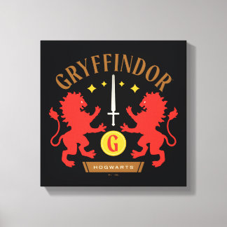 GRYFFINDOR™ House Double Lion Sword Graphic Leinwanddruck