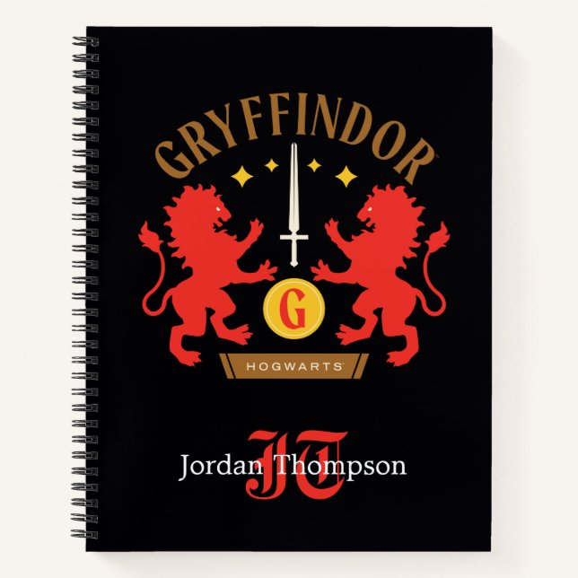 GRYFFINDOR™ House Double Lion Sword Graphic Notizbuch (Vorderseite)