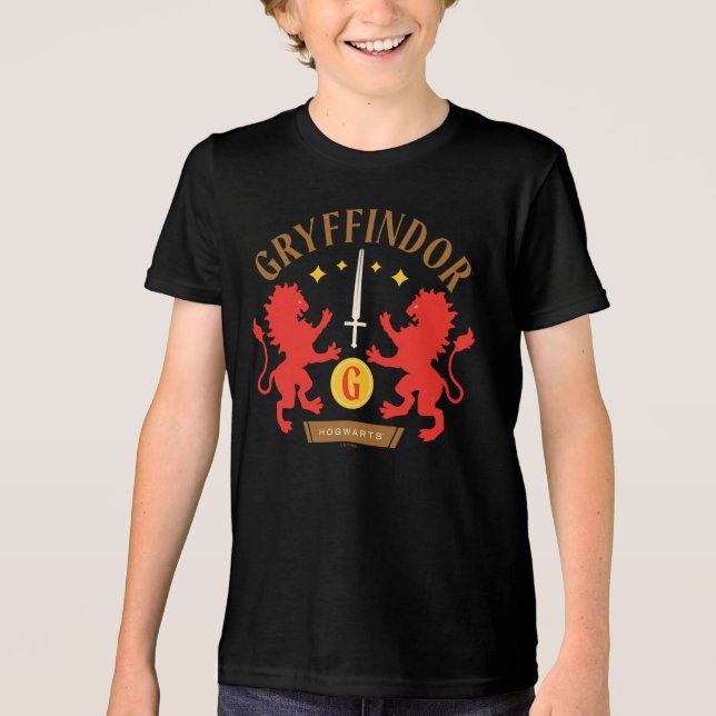 GRYFFINDOR™ House Double Lion Sword Graphic Tri-Blend Shirt (Vorderseite)