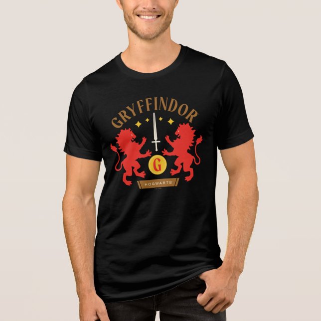 GRYFFINDOR™ House Double Lion Sword Graphic Tri-Blend Shirt (Vorderseite)