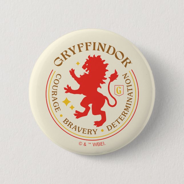 GRYFFINDOR™ Red Lion House Pride Abzeichen Button (Vorderseite)