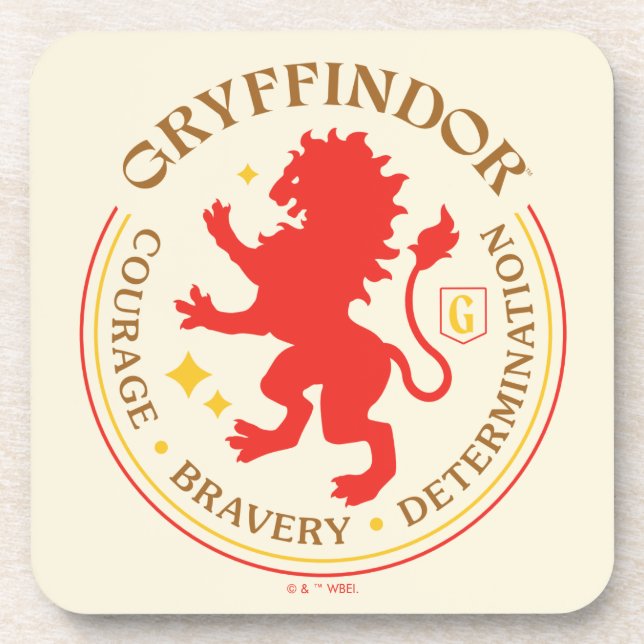 GRYFFINDOR™ Red Lion House Pride Abzeichen Getränkeuntersetzer (Vorderseite)