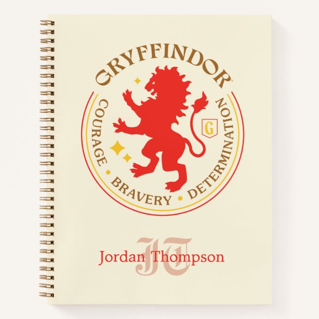 GRYFFINDOR™ Red Lion House Pride Abzeichen Notizbuch (Vorderseite)