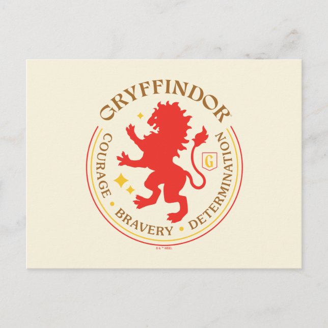 GRYFFINDOR™ Red Lion House Pride Abzeichen Postkarte (Vorderseite)