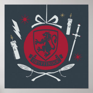 GRYFFINDOR™ Weihnachtsbaumkugelschmuck Grafik Poster