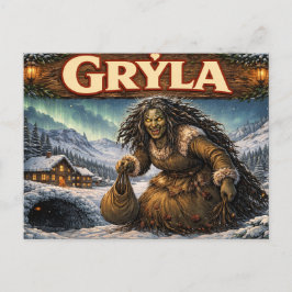 Gryla Isländische Weihnachtspostkarte Postkarte