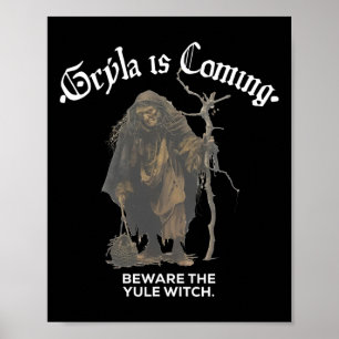 Gryla kommt, hüte dich vor dem Weihnachten Hexe is Poster