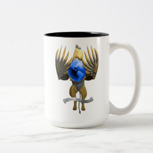 Gryphen Wappen-Tasse ~ OrbitalDefense.com Zweifarbige Tasse
