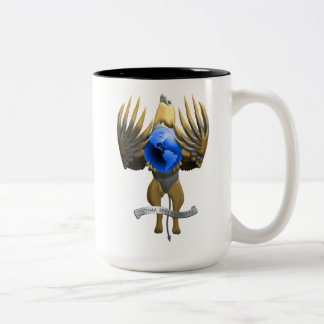 Gryphen Wappen-Tasse ~ OrbitalDefense.com Zweifarbige Tasse