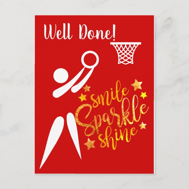 GS Player als gut getan Netball Postkarte (Vorderseite)