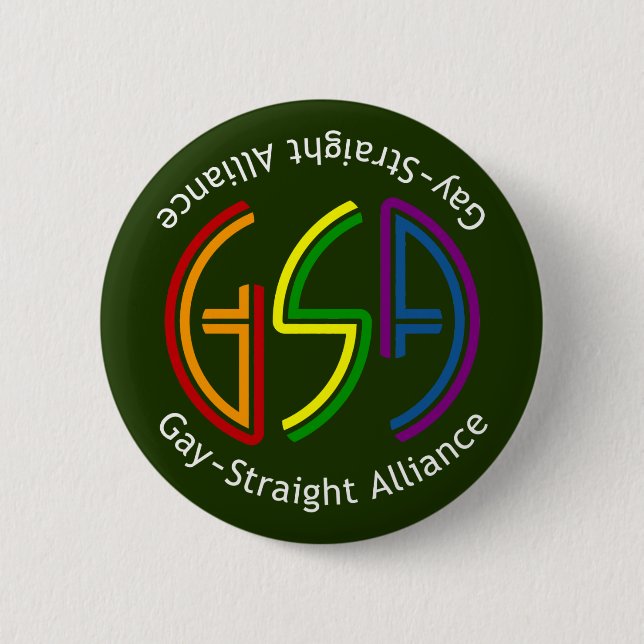 GSA Neon Round Dark Button (Vorderseite)