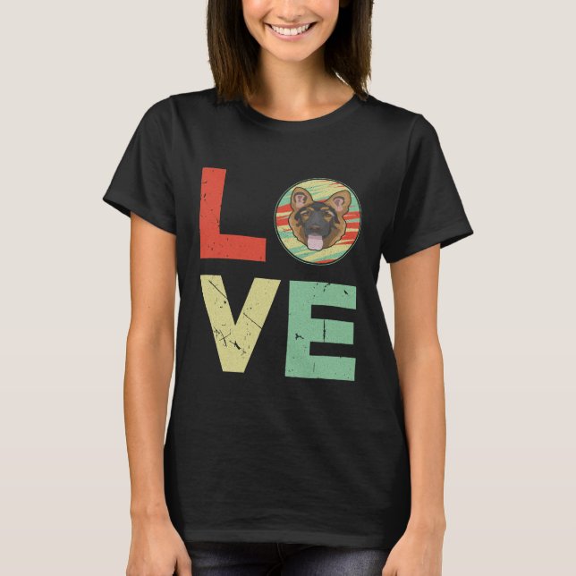 GSD052 - Deutsche Schäferhirde-Liebe T-Shirt (Vorderseite)
