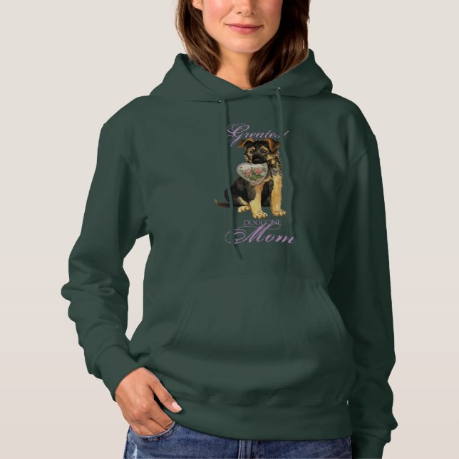 GSD-Herz-Mama Hoodie (Vorderseite)