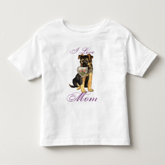 GSD-Herz-Mama Kleinkind T-shirt (Vorderseite)