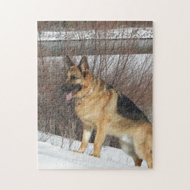 GSD im Winter-Schnee Puzzle (Vertikal)