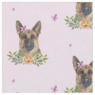 GSD rosa Blumen Stoff