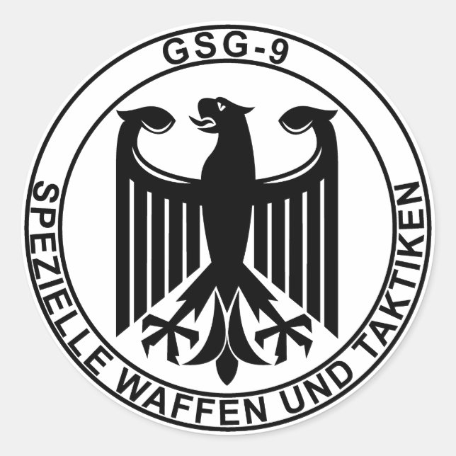 GSG-9 RUNDER AUFKLEBER (Vorderseite)
