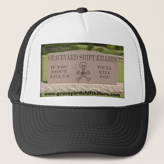 gsktombstone, www.graveyardshiftkillers.com truckerkappe (Vorderseite)