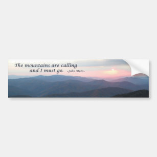 GSMNP Sonnenuntergang: Berge sind calling/J Muir Autoaufkleber