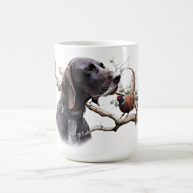 GSP Hunting Art – Precision, Passion, and Pheasant Kaffeetasse (Mittel)