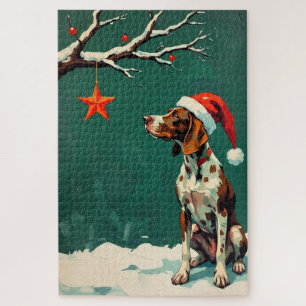 GSP zeigt auf den Weihnachtsstern Hut Puzzle