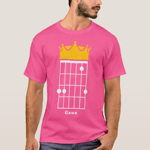 Gsus Guitar Chord (Jesus) Krone T-Shirt