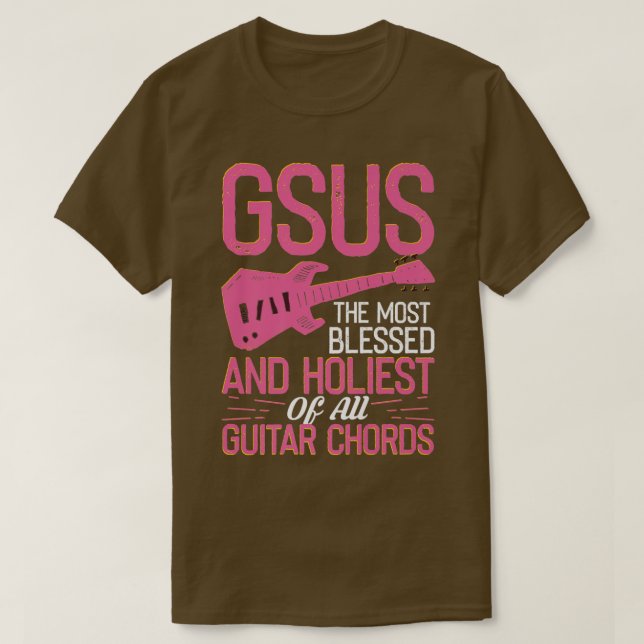 GSUS Guitar Chords With Electric Guitar454 T-Shirt (Design vorne)