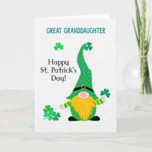 Gt Grandtochter St Patrick's Fun Leprechaun Card Karte