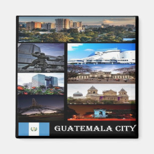 GT - Guatemala Stadt - Collage Mosaic Magnet