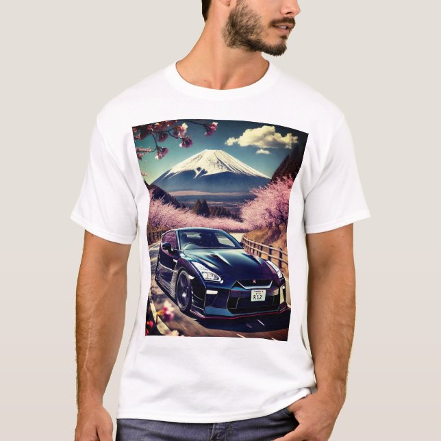 GT-R Japan nissan japanese car initial D drift T-Shirt (Vorderseite)