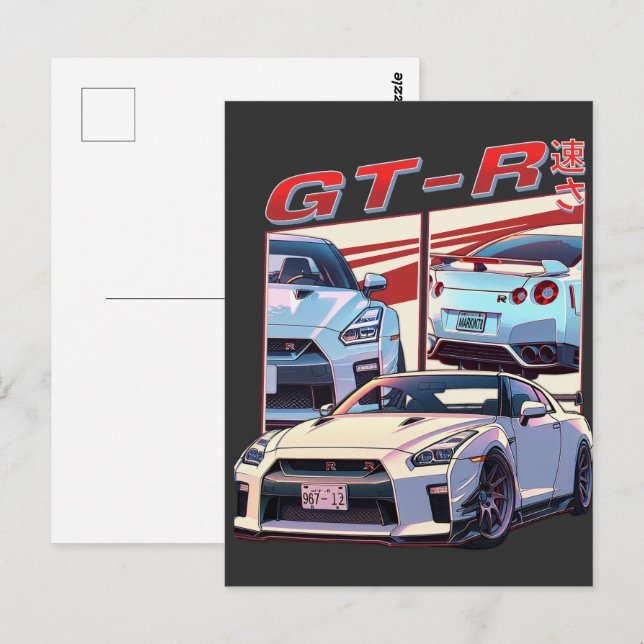 GT-R STREET LEGEND POSTKARTE (Vorne/Hinten)