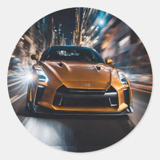 GT-R Tokyo nissan car japan japanese wangan Runder Aufkleber