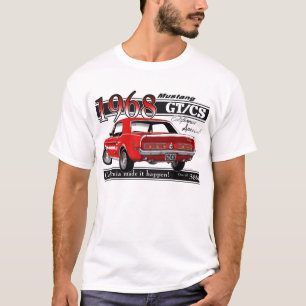 GTCS Mustang 1968 - Doppeltes versah mit Seiten T-Shirt