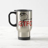 GTFO gehen Typ-Raserei-Gesichts-Comic Meme hinaus
