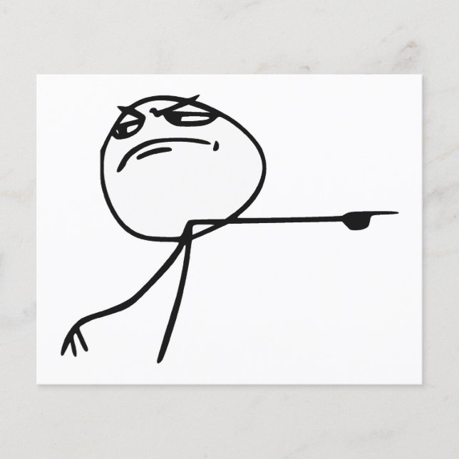 GTFO-Typ Rage Comic Meme entfernen Flyer (Vorne)