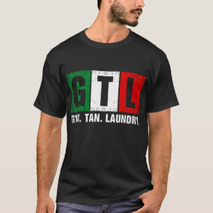 GTL Gym Tan Wäscherei Italienische Flagge T-Shirt