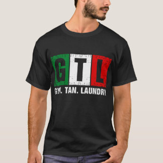 GTL Gym Tan Wäscherei Italienische Flagge T-Shirt