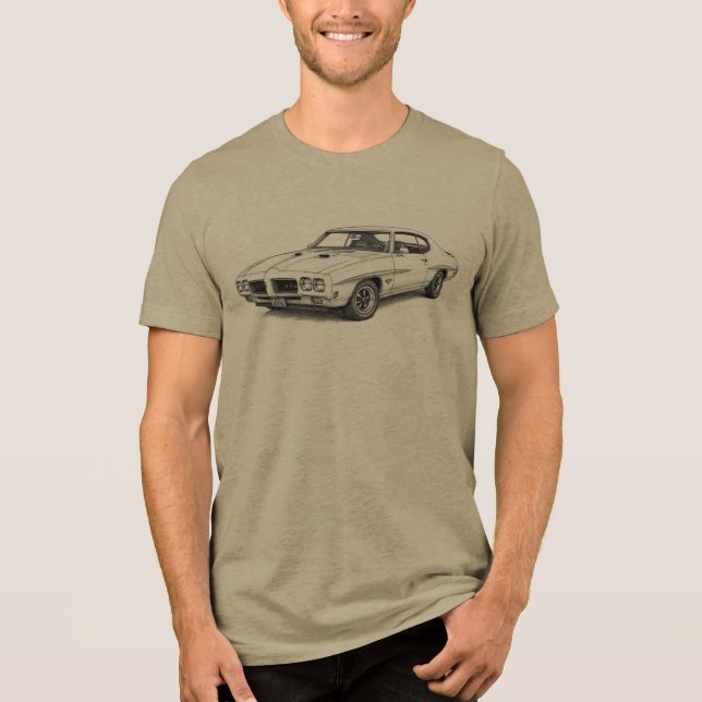 GTO Muscle Car Tri-Blend Shirt (Vorderseite)