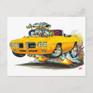 GTO Orange-Konvertible 1970 Postkarte