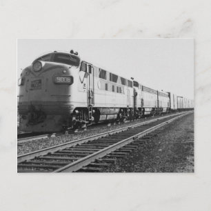 GTW-Diesellokomotive #9008 Zug #92 Ostwärts Postkarte