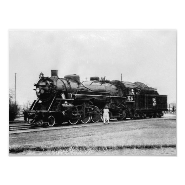 GTW Railroad Motor #3735 ca. 1940er Fotodruck (Vorne)