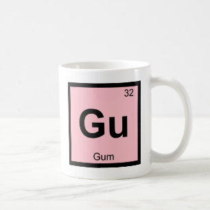 Gu - Chemie des Periodensystems Symbol für Kaugumm Tasse