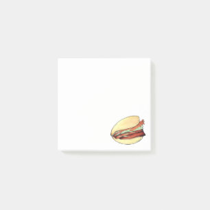 Gua Bao Pork Belly Bun Chinesisch taiwanisches Ess Post-it Klebezettel