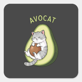 Guac Meow Mode Quadratischer Aufkleber