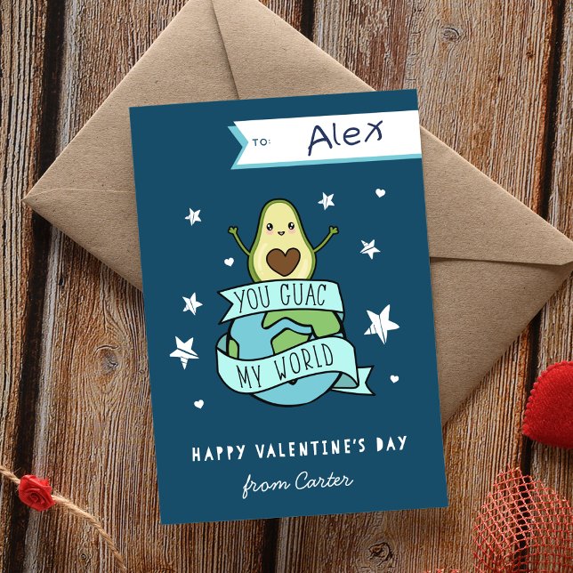 Guac My World Class Valentinstag Card Einladung (Von Creator hochgeladen)