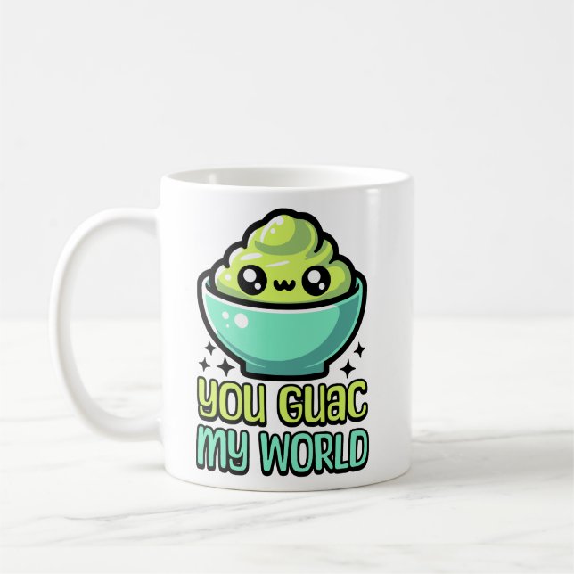 Guac My World! Niedlicher Guacamole Pub Kaffeetasse (Links)