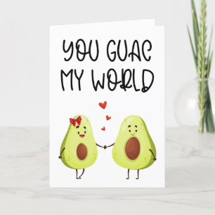 Guac My World Valentine Card Feiertagskarte